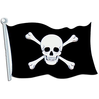 Schild Piratenflagge Skull and Bones