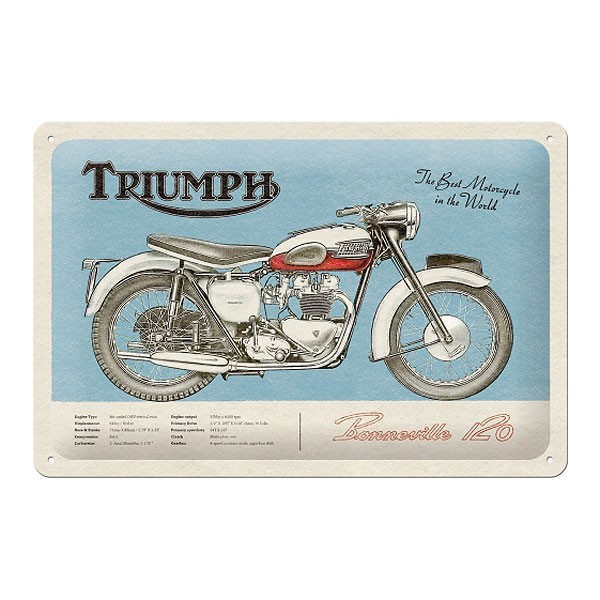 Blechschild Triumph Bonneville 30x20cm
