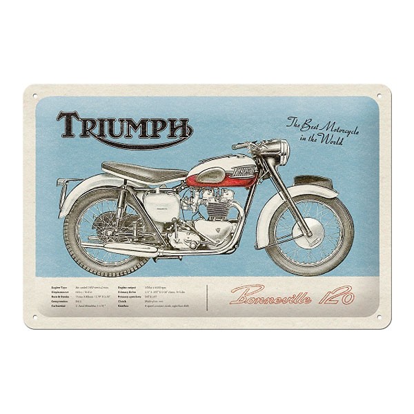 Blechschild Triumph Bonneville 30x20cm