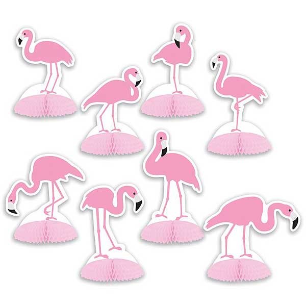 Tischaufsteller Tischdeko Flamingos 8 Stück