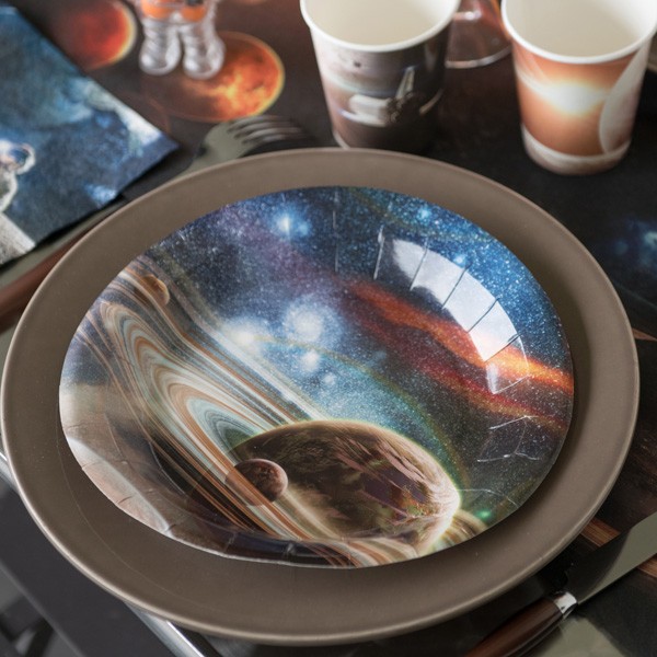 Weltall & Space Mottoparty | Pappteller mit Weltraummotiv - 10 Stück