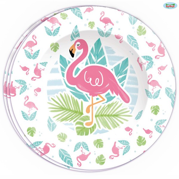 Pappteller Flamingo 8 Stück