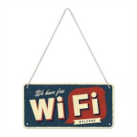 Retro-Hängeschild Free WiFi Retro-Hängeschild Free WiFi