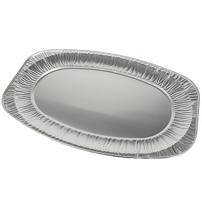 Servierplatten Alu oval groß