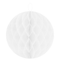 Partydeko Wabenbälle M weiß Partydeko Wabenbälle M weiß