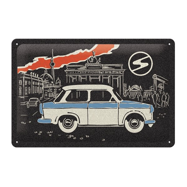 Blechschild Trabant Trabi Berlin