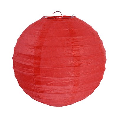 Partydeko Papierlampions rot groß 30cm