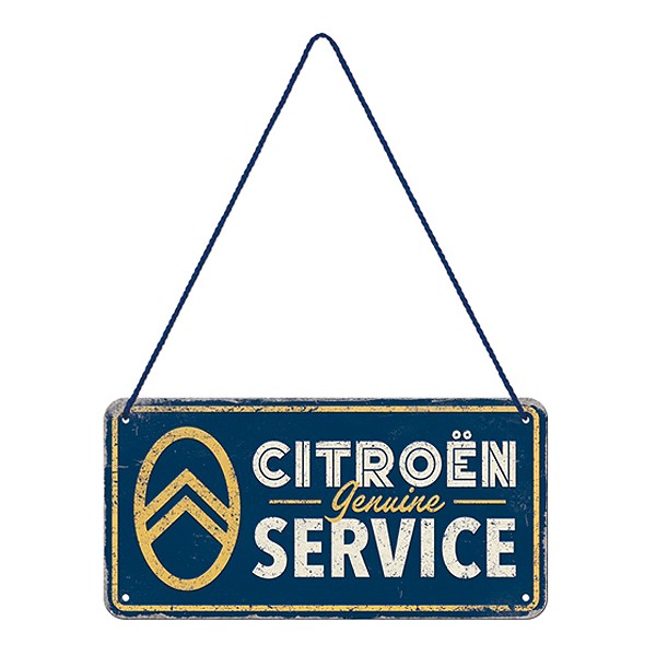 Hängeschild Blech Citroen Service 20x10cm