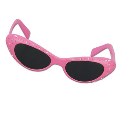 Sonnenbrille 50er Jahre Stil pink UV400