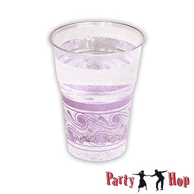 Kunststoffbecher transparent lila