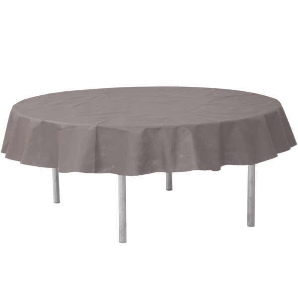 Vlies-Tischdecke grau rund