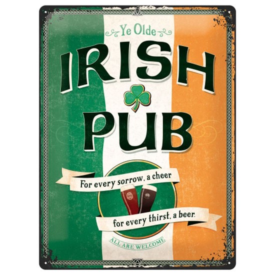 Blechschild Irish Pub