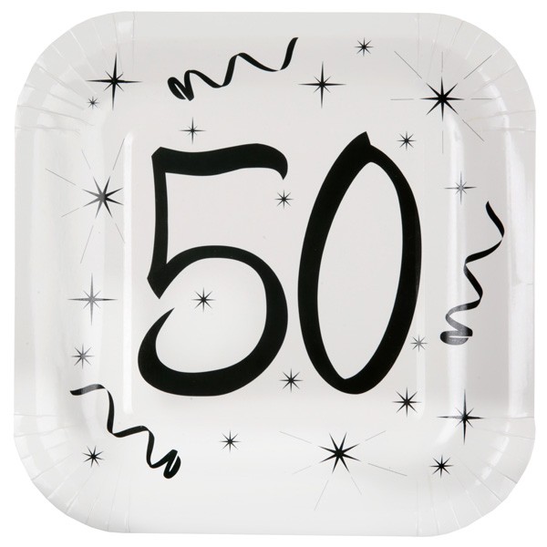 Pappteller 50. Geburtstag