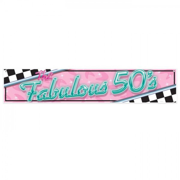 50er Jahre Partydeko Banner Fabulous 50s