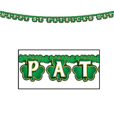 YQUQWN St. Patrick's Day Girlande - 2 Kleeblatt Banner, Vormontiert, Für Party-Deko Zu Hause & Im Büro